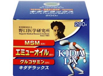 NOGUCHI Kida DX Крем для суставов с Глюкозамином, МСМ и Маслом Эму, 200 г