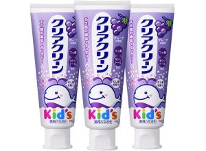 KAO Clear Clean Kids Детская зубная паста (виноград), 70 гр * 3шт