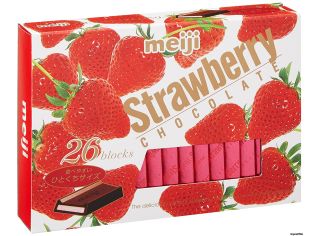 MEIJI Молочный шоколад с клубничной начинкой